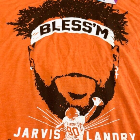 NWT -Jarvis Landry T-Shirt “BLESS’M” Cleveland Browns Large NFL GV Art + Design- - Picture 3 of 6
